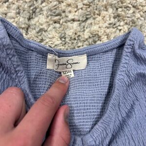 Jessica Simpson Light Blue Textured Top